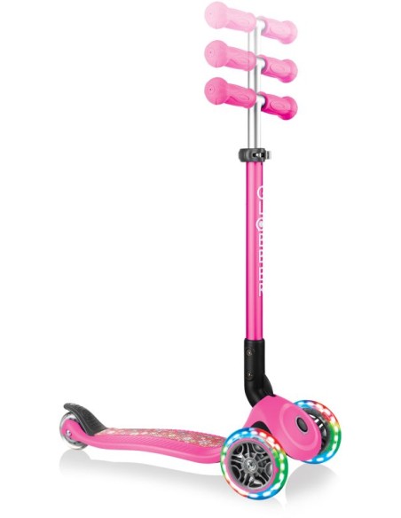 Globber Scooter Primo Foldable Fantasy Lights Racing Neon Pink