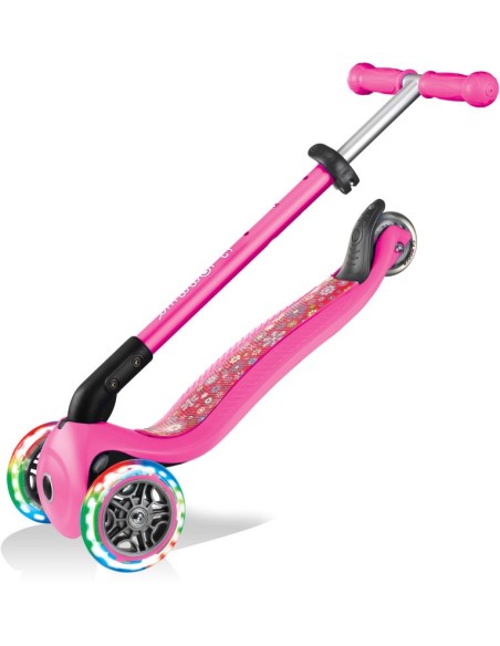 Globber Scooter Primo Foldable Fantasy Lights Racing Neon Pink