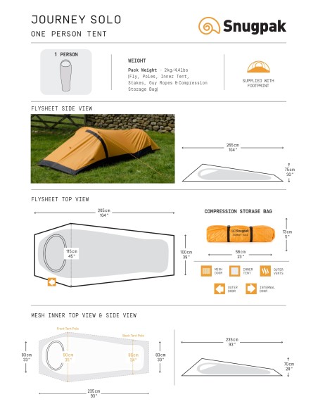 Σκηνή 1 ατόμου Snugpak Journey Solo Olive