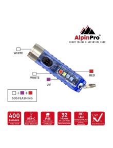 Φακός μπρελόκ AlpinPro Tiny 400 Lumens Blue