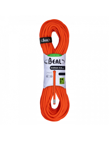 Σχοινί Αναρρίχησης Beal Karma 9,8 mm - 80 m - Solid Orange