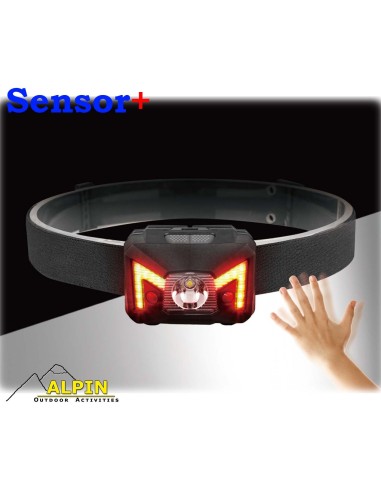 Φακός καφαλής Alpin 220Lm Sensor+ SMD Red + Ενταση Μπαταρίας