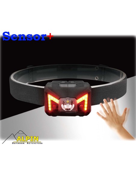Φακός καφαλής Alpin 220Lm Sensor+ SMD Red + Ενταση Μπαταρίας