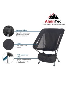 Καρεκλάκι Παραλίας AlpinTec Strong Black 2