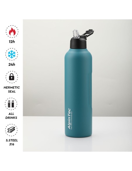Θερμός Alpin Tec Tour 950ml Cyan