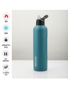 Θερμός Alpin Tec Tour 950ml Cyan