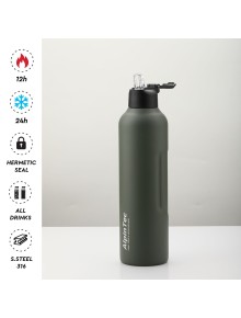 Θερμός Alpin Tec Tour 950ml Dark Green