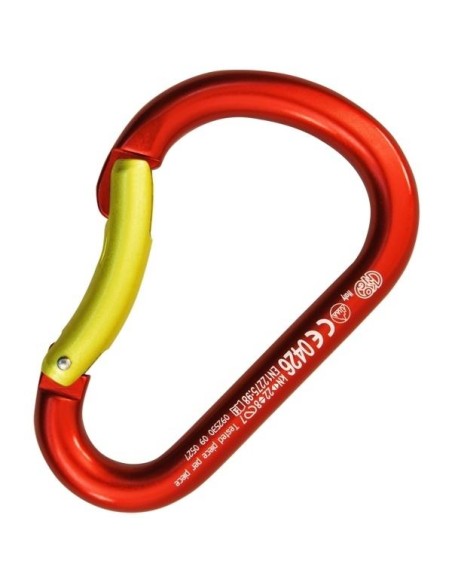 Καραμπίνερ Kong Paddle Bent Gate Red-Yellow