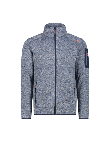 Ανδρικό knit-tech fleece Jacket CMP Blue Ink - Storm - Arancio