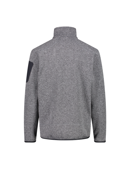 Ανδρικό knit-tech fleece Jacket CMP Ice - Titanio - Nero
