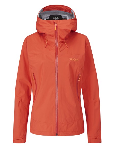 Γυναικείο Αδιάβροχο Rab Downpour Plus 2.0 Jacket Wmns Red Grapefruit