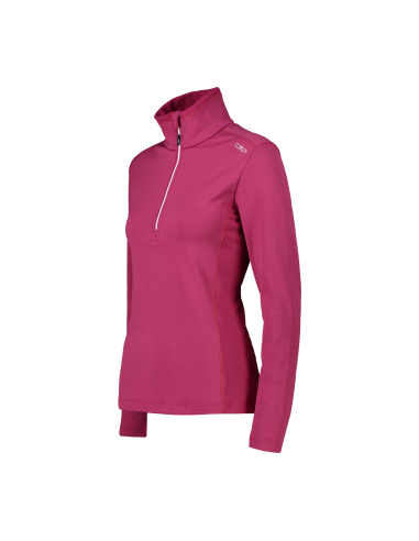 Γυναικείο Fleece CMP Grid Tech Turtleneck Top Sangria