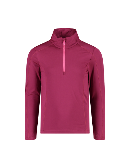 Παιδικό Fleece CMP Girl's Plain Softech Turtleneck - Sangria - Purple Fluo