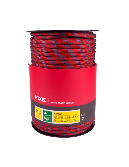 Σχοινί στατικό Fixe Ranger 11 mm Red - 100m