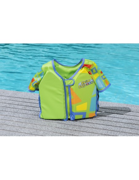 Swim Safe ABC AquaStar Fabric Kids Life Jacket Lime
