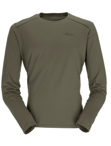 Ανδρικό T-Shirt Rab Force LS Tee Light Khaki