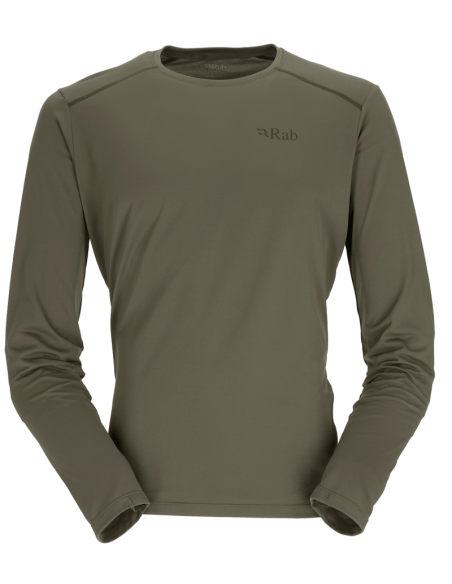 Ανδρικό T-Shirt Rab Force LS Tee Light Khaki