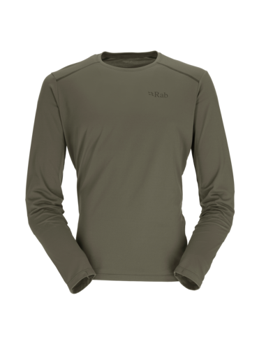 Ανδρικό T-Shirt Rab Force LS Tee Light Khaki