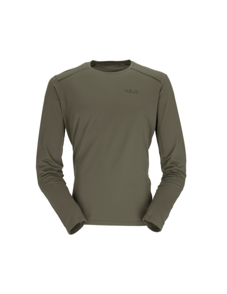 Ανδρικό T-Shirt Rab Force LS Tee Light Khaki