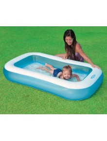 Παιδική πισίνα Intex Rectangular 166x100x25cm Μπλε 2