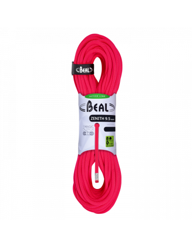 Σχοινί Αναρρίχησης Beal Zenith 9,5 mm - 60m - Solid Pink