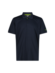 Ανδρικό technical polo T-shirt Deep B. Blue - Limegreen