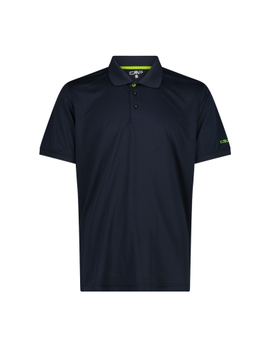 Ανδρικό technical polo T-shirt Deep B. Blue - Limegreen