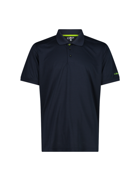 Ανδρικό technical polo T-shirt Deep B. Blue - Limegreen
