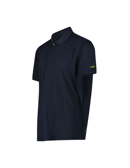 Ανδρικό technical polo T-shirt Deep B. Blue - Limegreen