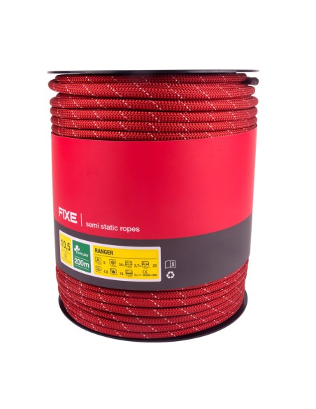 Σχοινί στατικό Fixe Ranger 10.5 mm Red - 100m