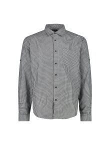 Ανδρικό πουκάμισο SS CMP Checked Anthracite - Bianco