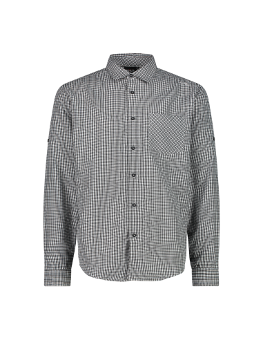 Ανδρικό πουκάμισο SS CMP Checked Anthracite - Bianco