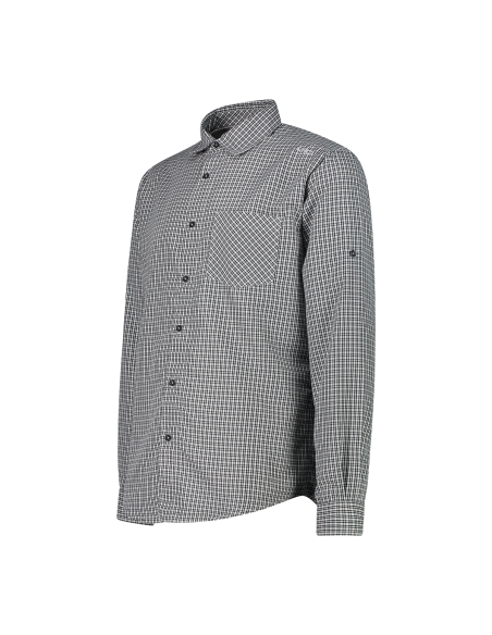 Ανδρικό πουκάμισο SS CMP Checked Anthracite - Bianco