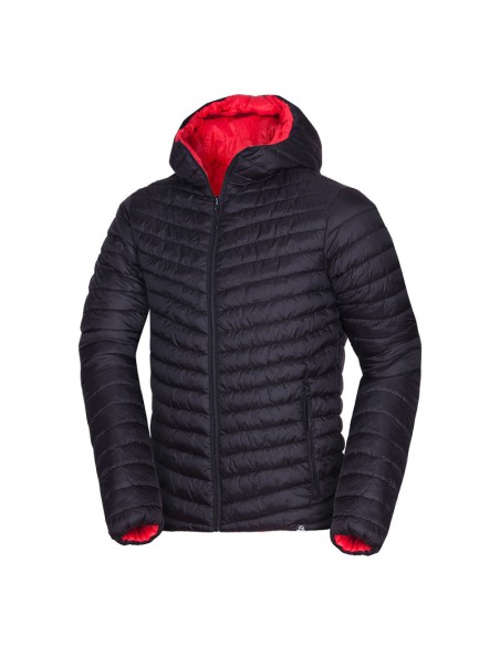 Men's travel insulated reversible jacket Wallac Red-Black