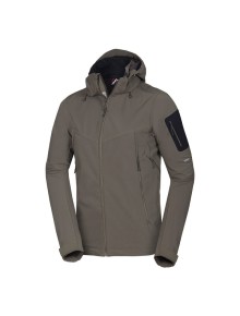 Men's travel softshell hood off jacket 3L Tom Tarmac