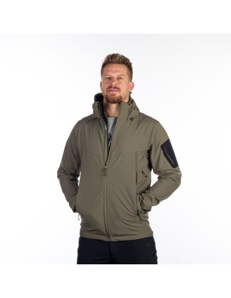 Men's travel softshell hood off jacket 3L Tom Tarmac