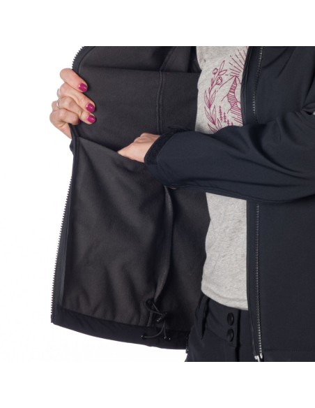 Women's travel elegant softshell jacket 3L Jeanne Black