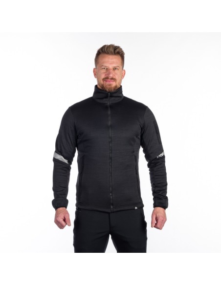 Men's melange trekking sweater regular fit Nick Black Melange