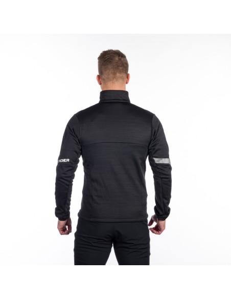 Men's melange trekking sweater regular fit Nick Black Melange