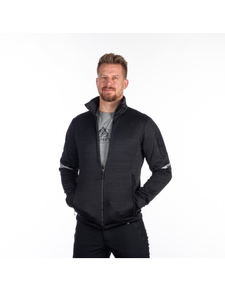Men's melange trekking sweater regular fit Nick Black Melange