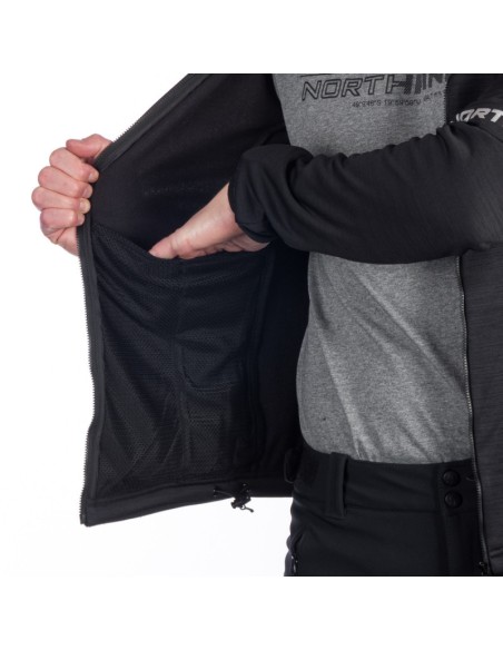 Men's melange trekking sweater regular fit Nick Black Melange