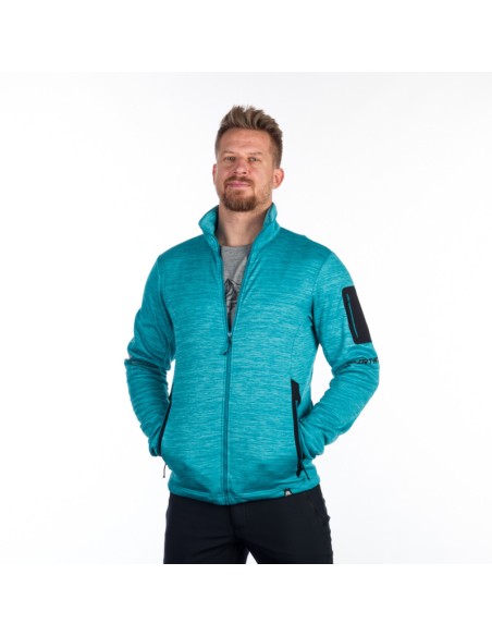 Men's melange trekking sweater regular fit Nick Blue Melange