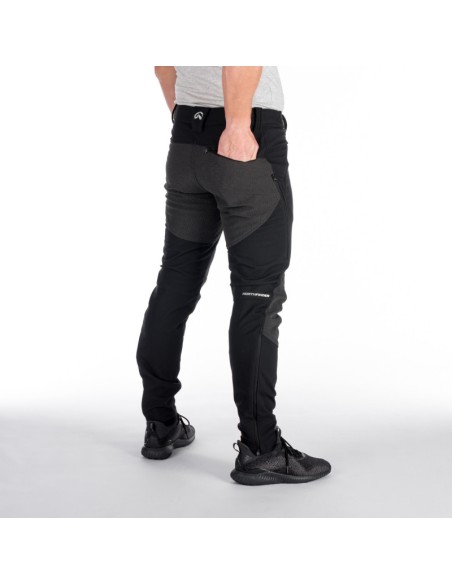 Men's outdoor softshell pants protect face 3L Milton Black-Black