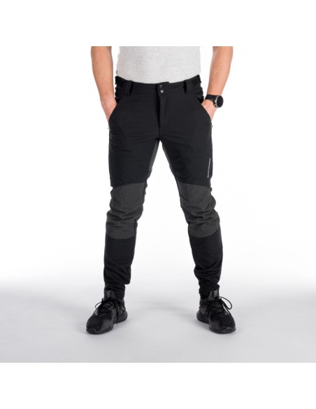 Men's outdoor softshell pants protect face 3L Milton Black-Black