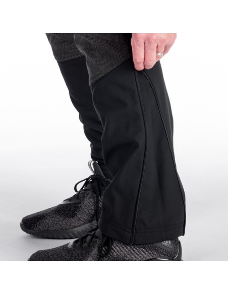 Men's outdoor softshell pants protect face 3L Milton Black-Black