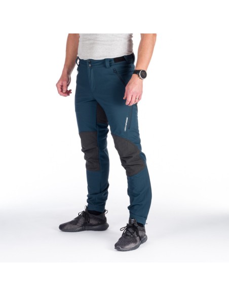 Men's outdoor softshell pants protect face 3L Milton Ink Blue-Black