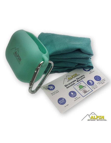 Πετσέτα Microfiber Alpin 90x32cm Cyan