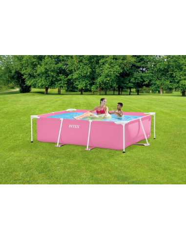 Πισινα Intex Pink Rectangular Frame Pool 220x150χ60cm