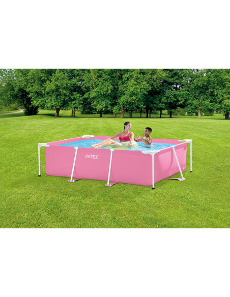Πισινα Intex Pink Rectangular Frame Pool 220x150χ60cm