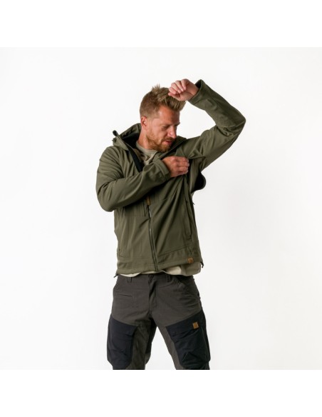Men's Adventure 3L softshell jacket August Dark Green